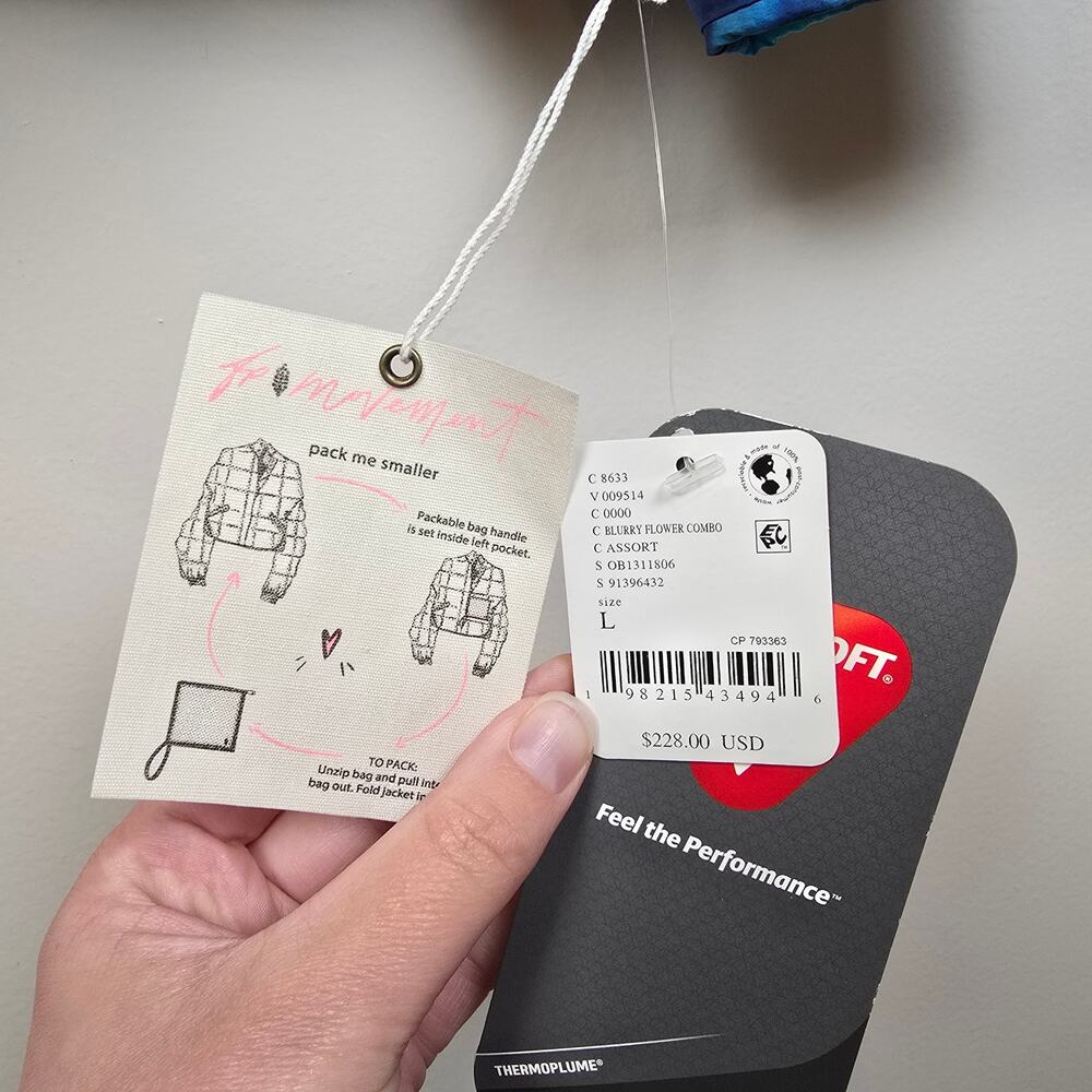 FP Movement Pippa Printed Packable Jacket Size L … - image 2